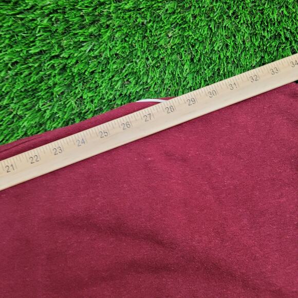 Vintage 80s MOD Sweater Womens Large 21x22 Burgundy - Picture 3 of 13